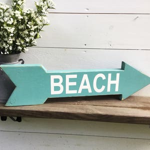Beach Arrow Beach Sign Wood Arrow | Etsy
