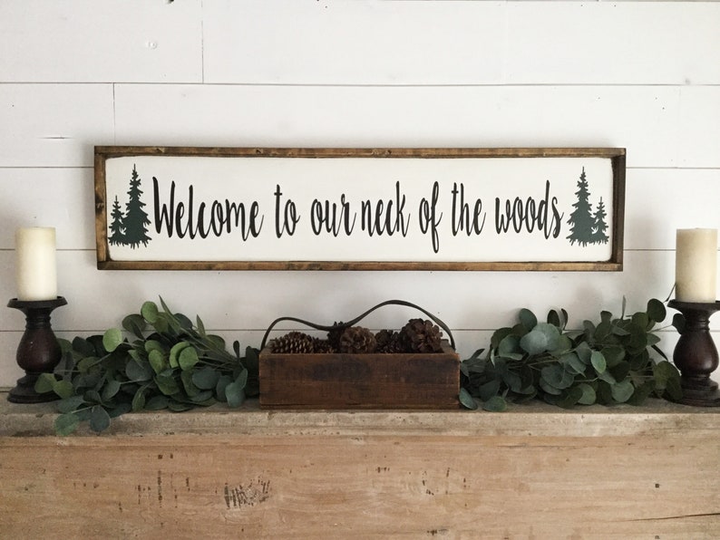 To our neck of the woods sign sign Wood Etsy To our neck of the woods sign sign Wood Etsy