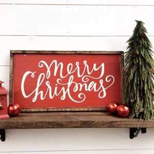 Merry Christmas Sign Merry Christmas Wood Sign Christmas Sign | Etsy