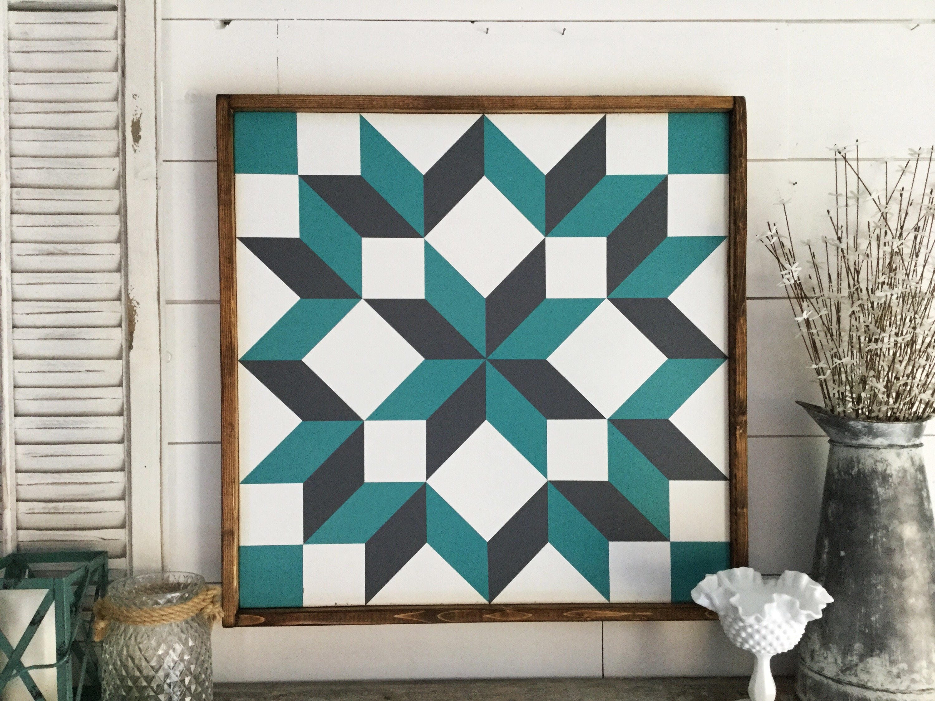 Barn Quilt Outdoor Barn Quilt Outdoor Decor Carpenters Wheel Etsy