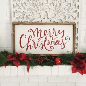 Merry Christmas Sign Rustic Christmas Sign Merry Christmas | Etsy