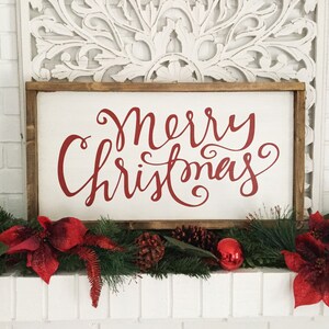 Merry Christmas Sign Rustic Christmas Sign Merry Christmas | Etsy