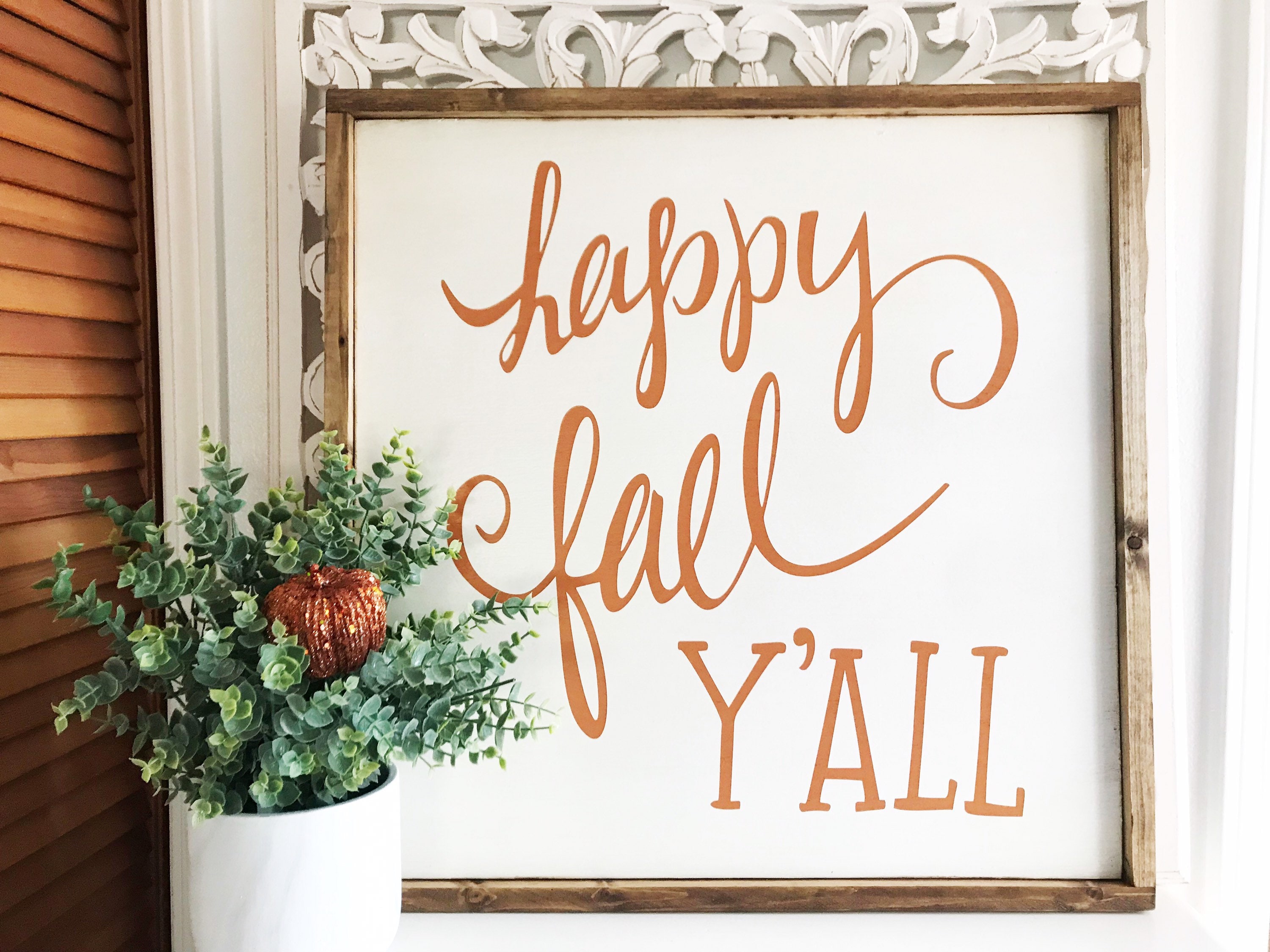 Happy Fall Yall Sign Happy Fall Sign Fall decor | Etsy
