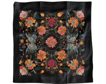 Wildflower Tarot Cloth, Botanical Altar Mat, Boho Witch Decor
