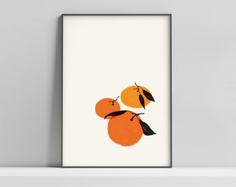 Clementine Print | A4 Art Print | Digital Art | Home Decor | Wall Art | Unframed Digital Print | Tangerines | Satsuma | Oranges