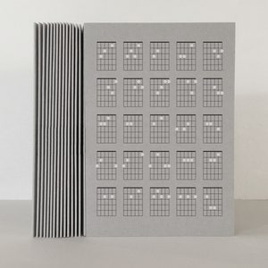 Guitar Chord Greeting Card: Minimalist Music Gift