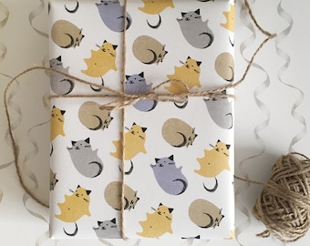 New Baby Wrapping Paper | New Baby Gift Wrap | Kitten Wrapping Paper | Cute Kitty Gift Wrap | Baby Shower Wrapping Paper | Cat Gift Wrap