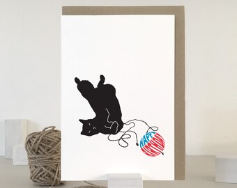 Cat Birthday Card | Birthday Card for Cat Mum | Animal Birthday Card | Minimalist | Kitten Birthday Card | Gender-Neutral | Greeting Card