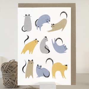 Cat Greeting Cards | Grey Cat Cards | Blank Cat Notecards | Cat Everyday Greeting Card | Just Because Card | Cat Mom Card