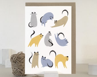 Cat Greeting Cards | Grey Cat Cards | Blank Cat Notecards | Cat Everyday Greeting Card | Just Because Card | Cat Mom Card