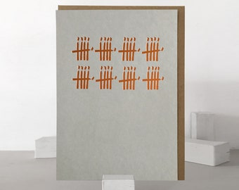 Copper Foil 40th Birthday Card: Minimalist Candle Design