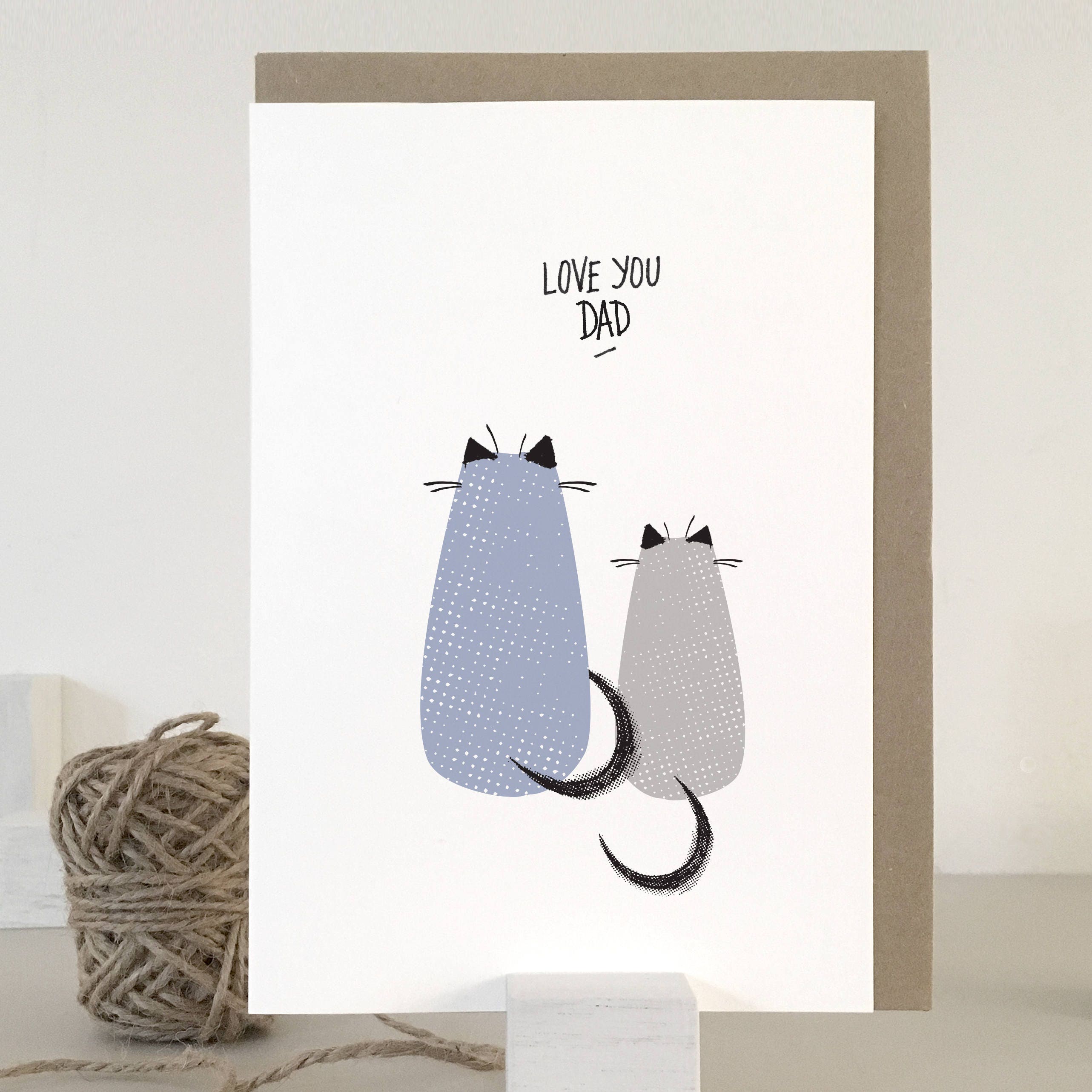 Cat Dad Card Father's Day Card Cat Daddy Card Best - Etsy