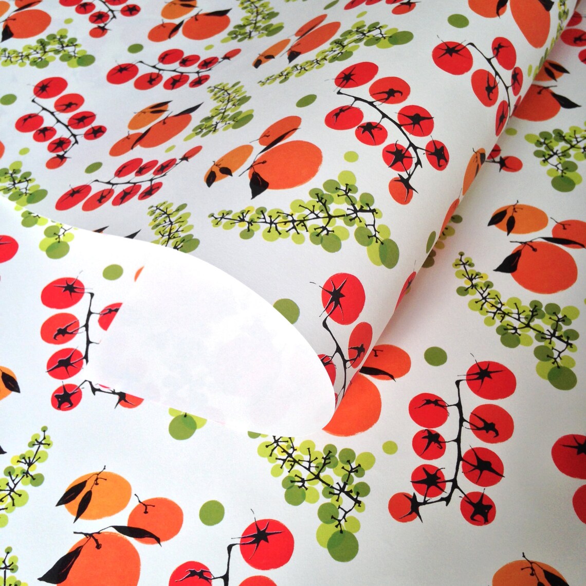 Garden Fruit and Vegetable Wrapping Paper Gift Wrap Craft Paper Kitchen