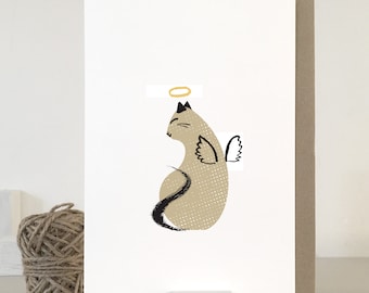 Cat Sympathy Card | Angel Pet Loss Bereavement Gift