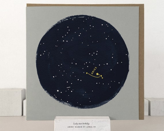 Aries Birthday Card Zodiac Birthday Aries Horoscope - Etsy