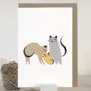 Nouvelle carte bébé | carte de famille de chat | Carte chaton | Carte de fête de naissance | Carte nouvelle maman | Carte Nouvelle maman | Carte FurBaby | Nouvelle carte de chat | Carte de voeux