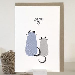 Cat Dad Card | Father's Day Card | Cat Daddy Card | Best Cat Dad Card | Card for Cat Dad | Love You Dad | Card for Cat Father