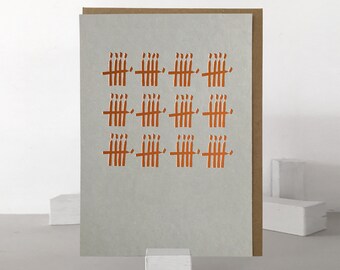Copper Foil 60th Birthday Card: Minimalist Candle Design