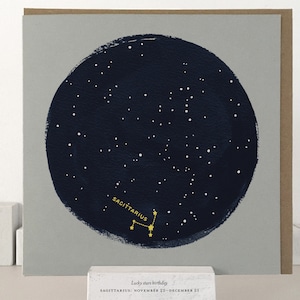 Carte d'anniversaire Sagittaire | Anniversaire du zodiaque | Horoscope Sagittaire | SagittaireConstellation | Constellation du zodiaque | Signe astrologique du Sagittaire