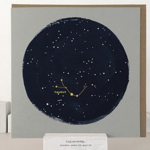 Carte d'anniversaire Taureau | Anniversaire du zodiaque | Horoscope Taureau | Constellation du Taureau | Constellation du zodiaque | Zodiaque Taureau | Cadeau Constellation