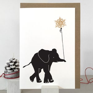 de Noël d'éléphant | de Noël animale | Carte Pour Les Fêtes | Saisonnier | Noël | Carte d'hiver | de voeux | Paquet de cartes de Noël