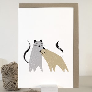 Cat Love Card | Cat Valentine Card | Cats in Love Cards | Cat Anniversary Card | Cat Wedding Card | Cute Cat Card