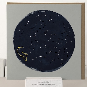 Carte d’anniversaire poissons | | d’anniversaire Zodiac Horoscope des Poissons | | de la Constellation des Poissons constellation du zodiaque | | Poissons du Zodiaque Cadeau Constellation