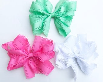 Eyelet Grosgrain Bow