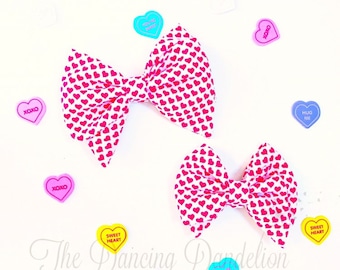 Red Heart Valentines Bow
