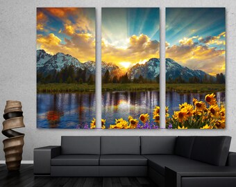 scenic watercolor wall art