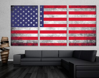 Usa Triptych American Flag Rustic Worn Grunge Wall Art Print Art Art Prints Usa Triptych American Flag Rustic Worn Grunge Wall Art Print Art Art Prints