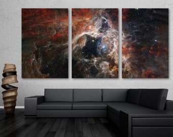 Tarantula Nebula Canvas Print Wall Art NASA James Webb Space Telescope (JWST). 30 doradus, NGC 2070 - Giclee Home Wall Decor, Office Decor