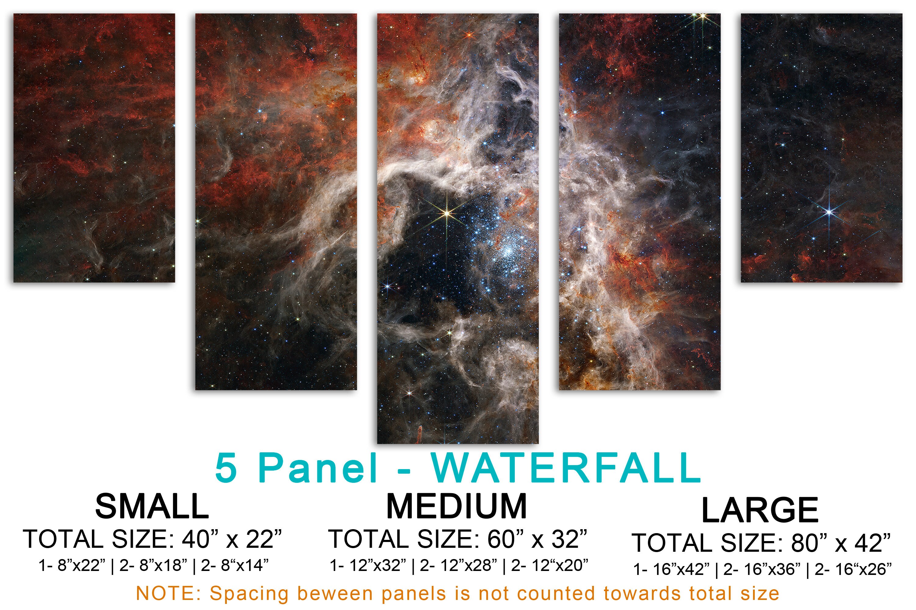 Tarantula Nebula Canvas Print Wall Art NASA James Webb Space Telescope ...