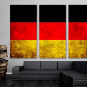 Germany Flag Rustic Grunge Canvas Print Wall Art - Country Flag Giclee print for home decor, room decor, wall decor, interior design