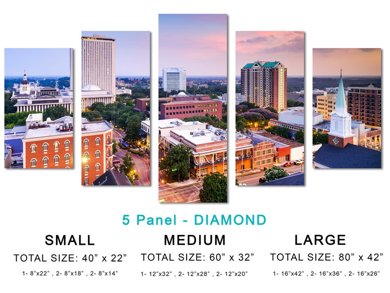 Tallahassee Florida Canvas Print Wall Art. Tallahassee FL Etsy