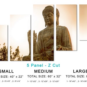 Giant Buddha Statue Canvas Wall Art for Zen Meditation Room & Spiritual ...
