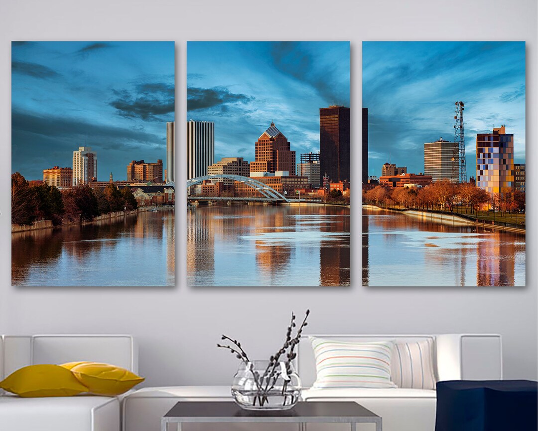 Rochester, NY Skyline Canvas Print Wall Art. Rochester New York City