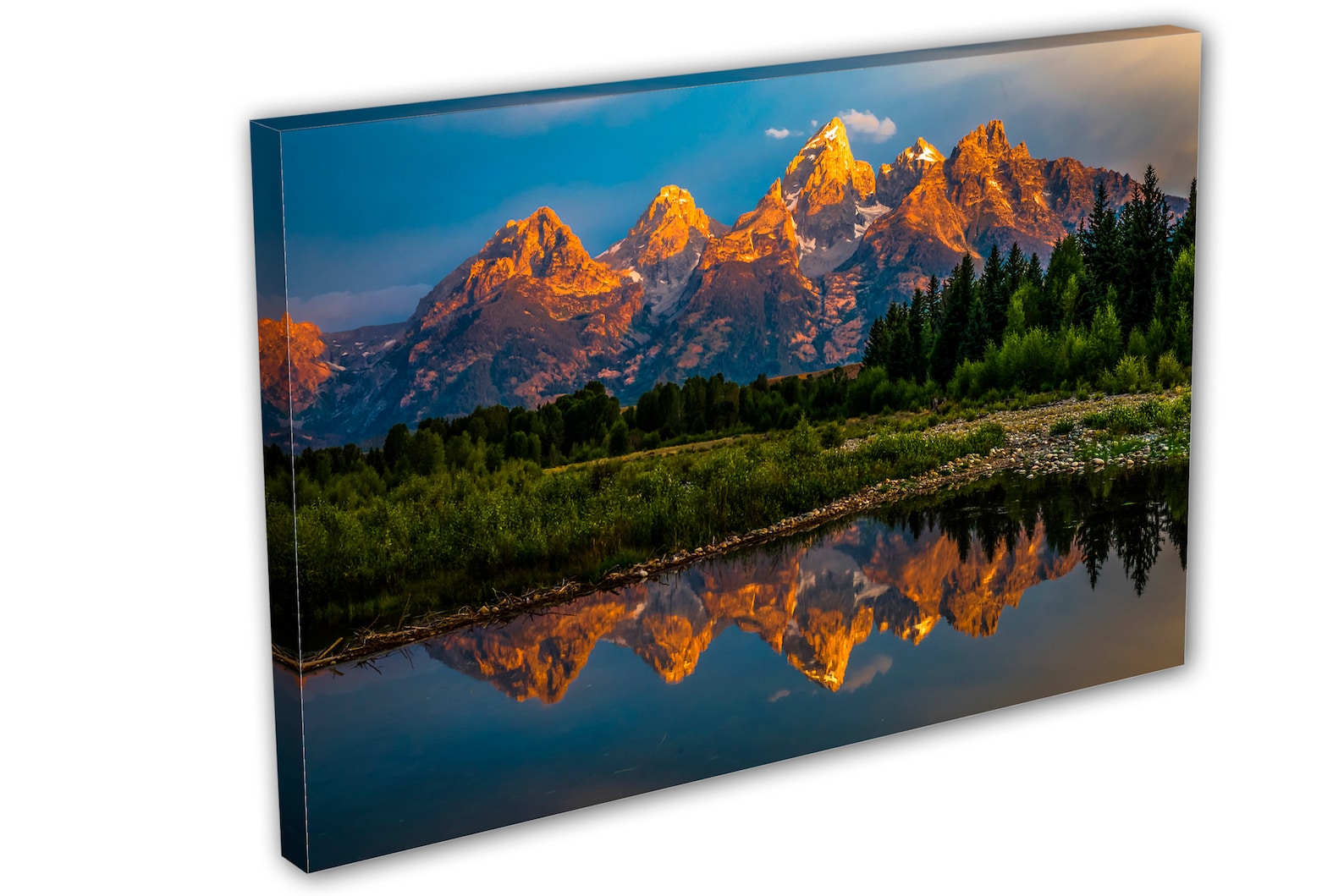 Grand Teton Mountains Wall Art Landscape Canvas Print Wall Etsy