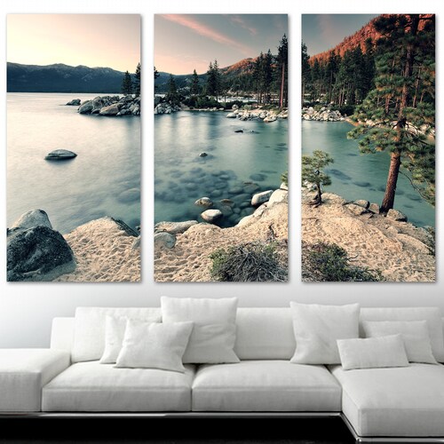 Lake Tahoe Canvas Print Lake Tahoe Wall Art Canvas Multiple Etsy