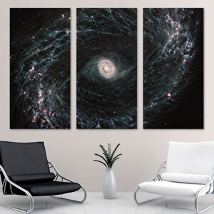 Ngc 1433 Seyfert Galaxy Canvas Print NASA Wall Art JWST. James Webb Space Telescope MIRI image - Giclee Home Decor, Office Wall Decor