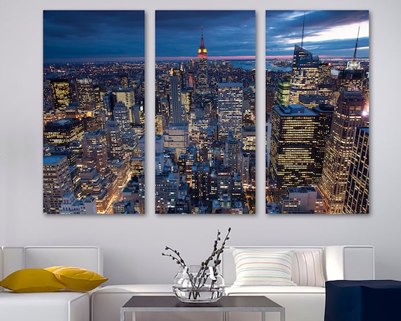 New York Canvas Wall Art New York City Skyline Print for Wall New York Wall Art for Living Room New York Home Art New York Large Wall Art