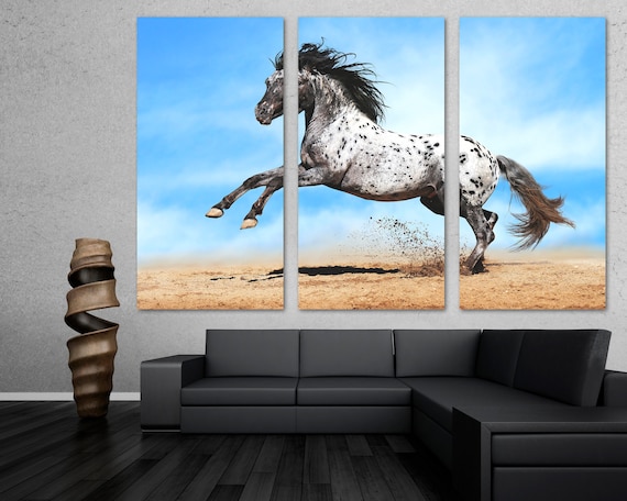 Horse painting Appaloosa horse Artwork stretched Canvas Giclee Print 