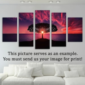 Split prints on Canvas from your photo. Personalized picture to multi panel split canvas. Photo gift for any occasion.
