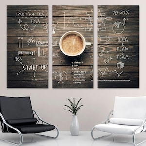 Cup of coffee Wall Art Canvas Print. Coffee Shop Decor, Coffee Wall Art, Coffee table art print -Giclee Home Decor, Office Decor, Wall Decor
