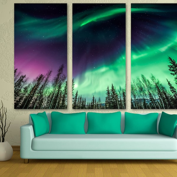 Northern Lights Wall Art Etsy