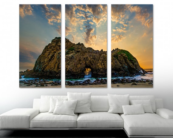 Tableau Décoratif Panoramique Bord De Mer - Impression Sur Toile, Style Moderne
