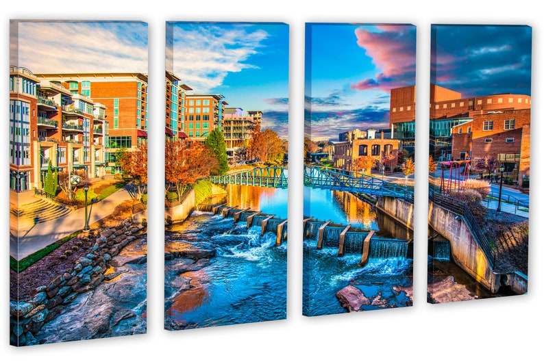 Greenville South Carolina Canvas Print Wall Art SC USA Etsy