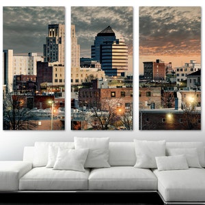 Durham Skyline Wall Art Canvas Print, Durham NC art dramatic skies, Durham North Carolina Print - Giclee Home Decor Office Decor Wall Decor