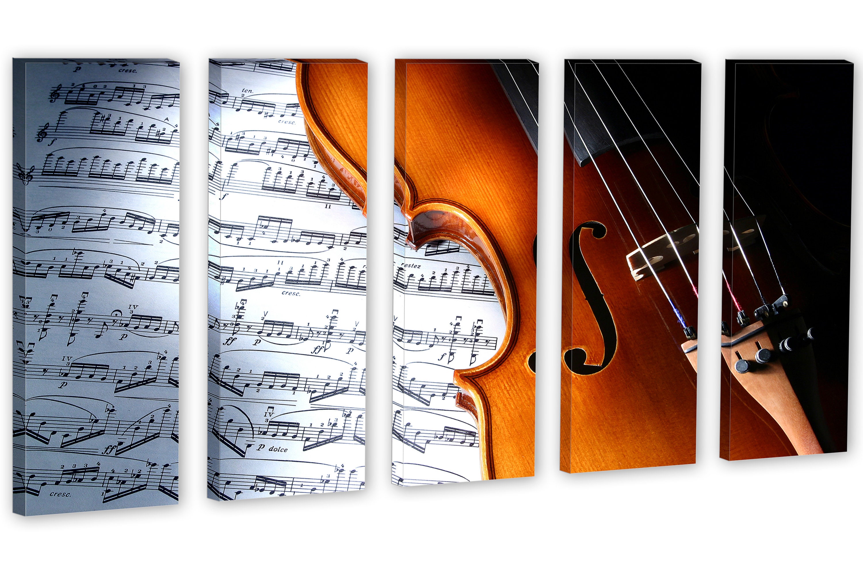 Violin Musical Notes Wall Art Canvas Print. Musical Instrument, Violin ...
