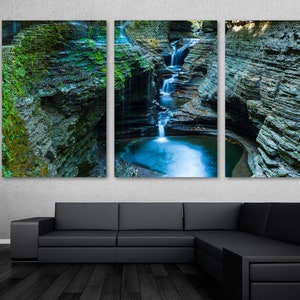 Watkins Glen NY state park Canvas Print. Scenic Wall Art - landscape art, New York - Giclee art for home decor, wall decor, interior design